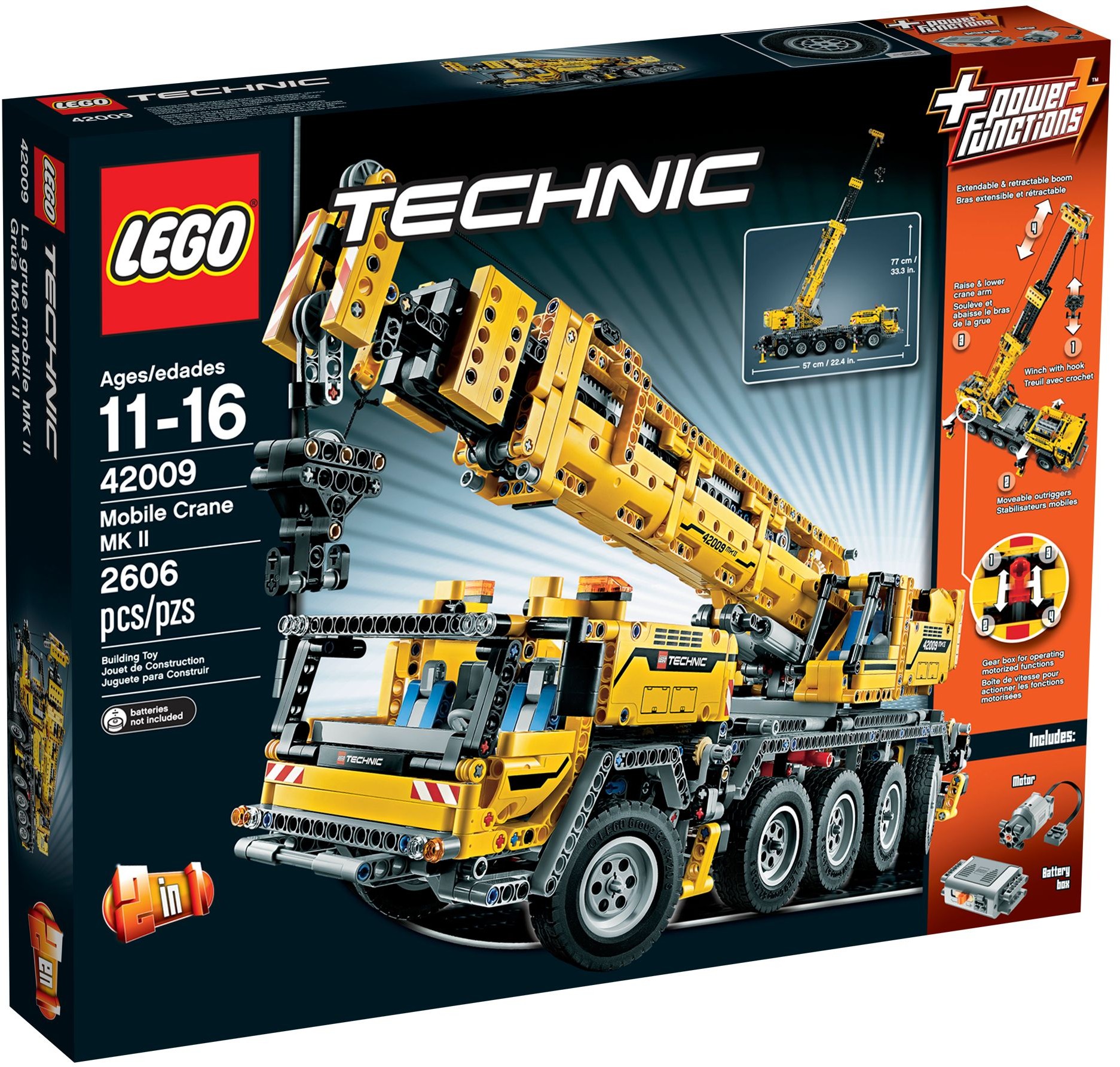Bauanleitung instruction 42009 8 Achsen Autokran RC Eigenbau Moc au Lego Technic 