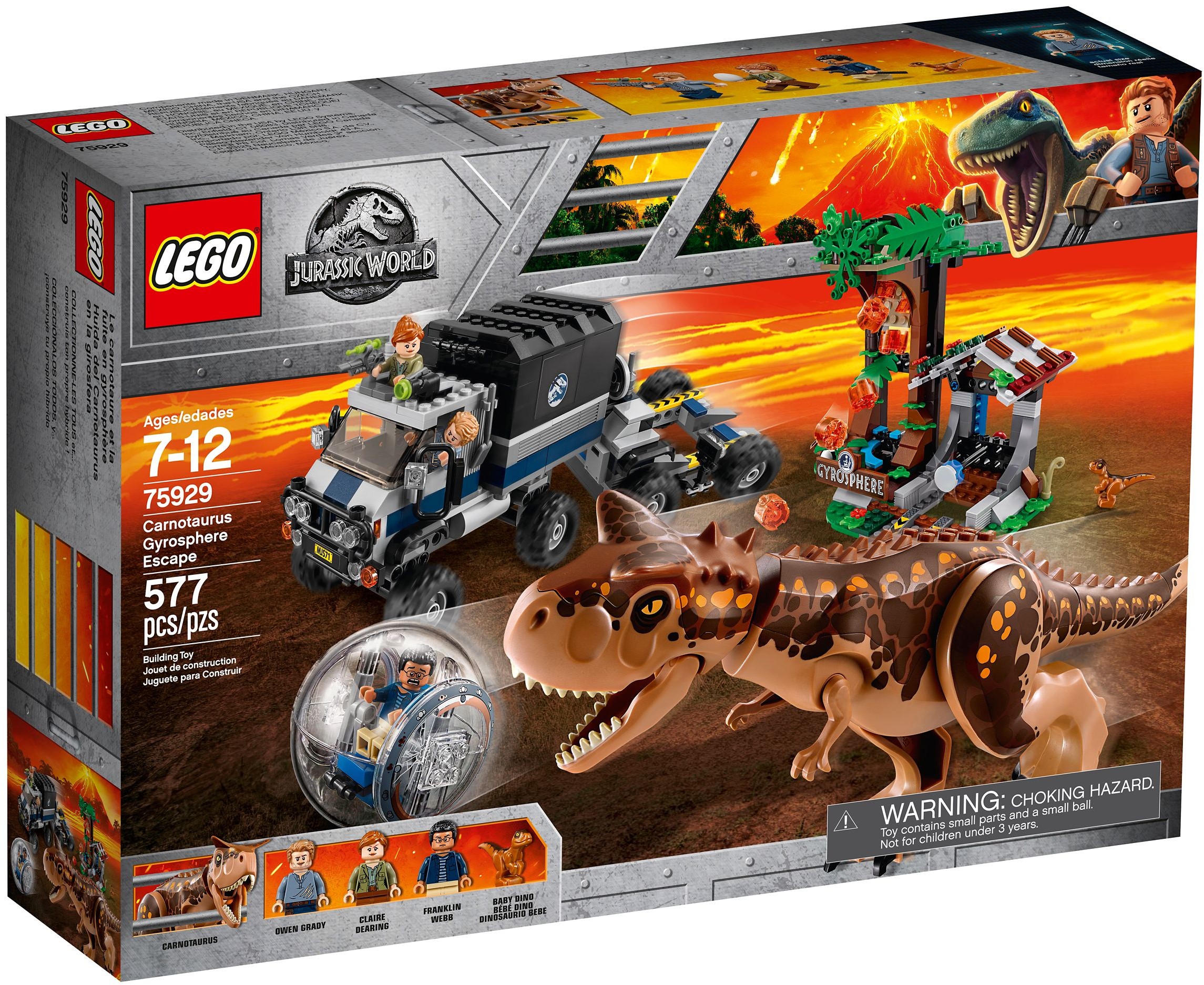 75929 Lego® Jurassic World Carnotaurus Gyrosphere Escape Carnotaurus Flucht In Der Gyrosphere 