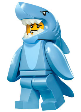 Lego Minifigur Serie 15 Mann im Haikostüm Figur 13 (71011)