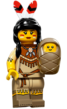 Indianerin mit Baby M15 F5 Serie 15 Figur 5 LEGO Minifiguren 71011 