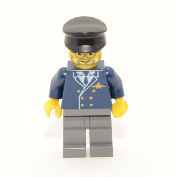 Lego Minifigur Pilot mit Brille & Hut