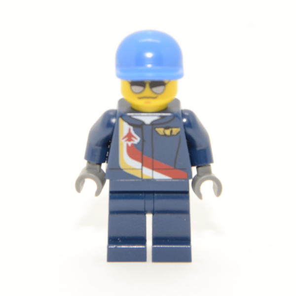 Lego Minifigur Pilot mit Sonnenbrille und Cap (Custom)