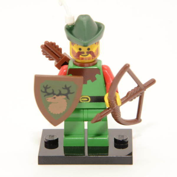 Lego Minifigur Robin Hood mit Pfeil & Bogen