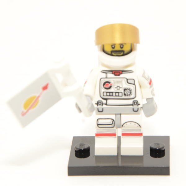 Lego Minifigur Serie 15 Astronaut mit Flagge Figur 2 (71011)