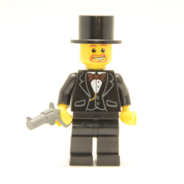 Lego Minifigur Gentlemen mit Zylinder & Waffe (Custom)