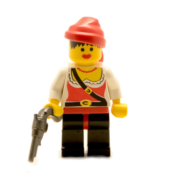 Lego Minifigur Pirat Weiblich mit roter Kappe (Custom)