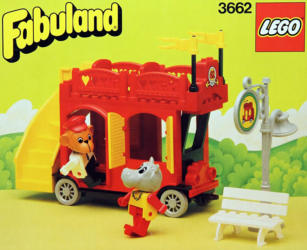 3662 LEGO Fabuland Double-Decker Bus Bus und Haltestelle