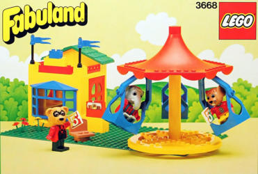 3668 LEGO Fabuland Merry-Go-Round with Ticket Booth Karussel mit Kassenhäuschen