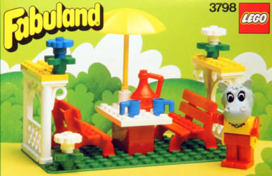 3798 LEGO Fabuland Hannah Hippopotamus on a Picnic Gartenlaube