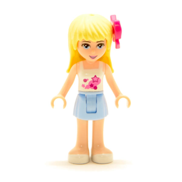Lego Friends Minifigur Stephanie mit Schleife (Custom)