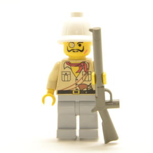 Lego Minifigur Jäger mit Gewehr und Hut (2)