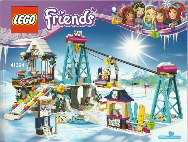 41324 LEGO Friends Bauanleitung Snow Resort Ski Lift Skilift im Wintersportort