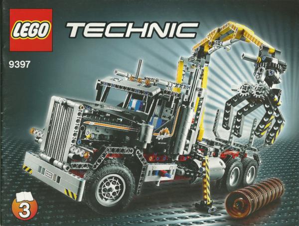 9397 LEGO Technic Bauanleitung Logging Truck Holz Transporter