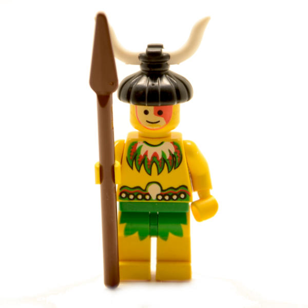 Lego Minifigur Insulaner mit Speer (Custom)