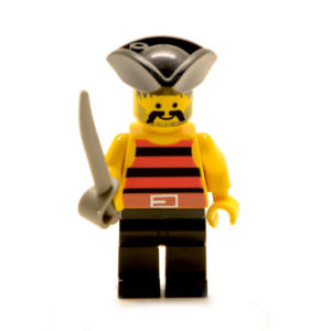 Lego Minifigur Pirat mit Säbel (Custom)