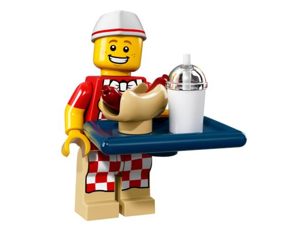 Lego Minifigur Serie 17 Hotdog-Verkäufer Figur 6 (71018)