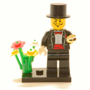Lego Minifigur Bräutigam mit Ring (Custom)