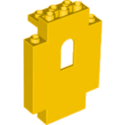 4444 lego burgelement 2x5x6 gelb ohne muster