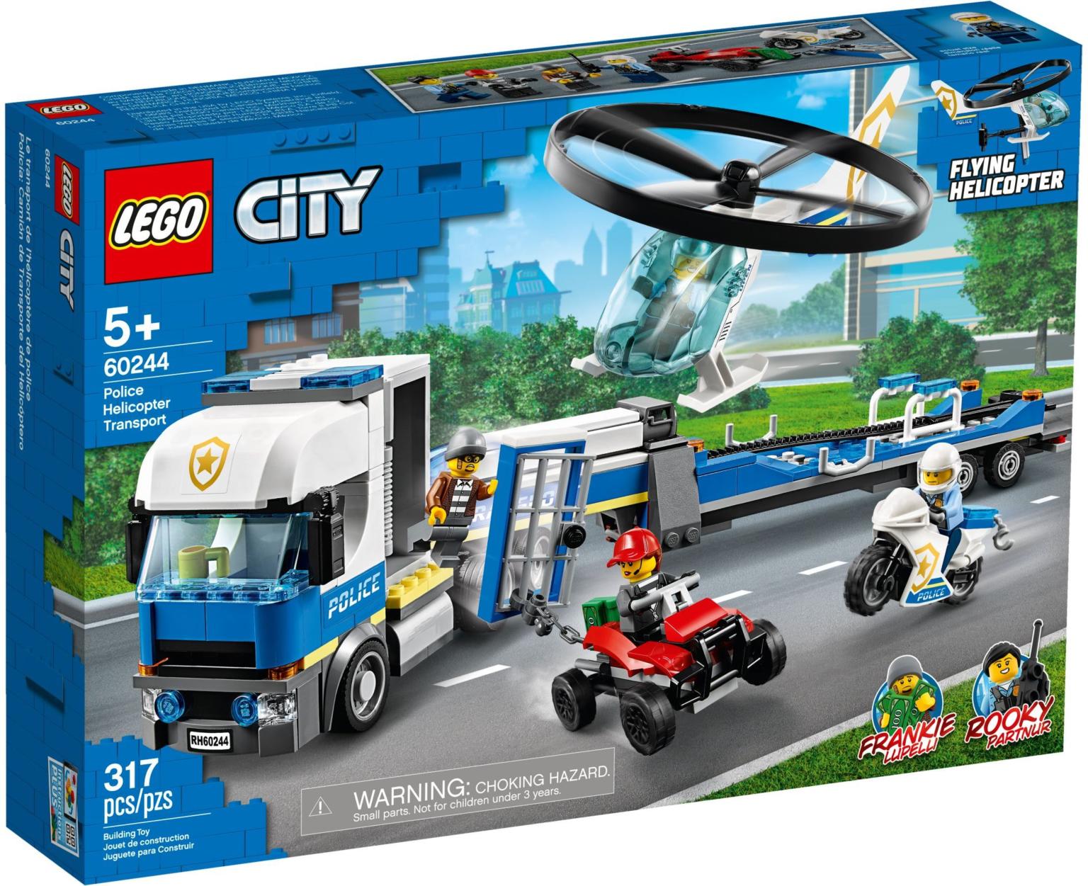 Конструктор lego city police полицейский вертолетный транспорт 60244