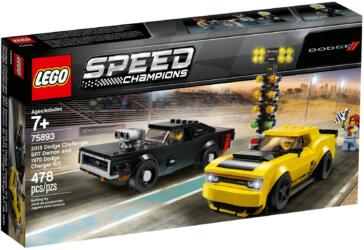 75893 LEGO® Speed Champions 2018 Dodge Challenger SRT Demon and 1970 Dodge Charger RT