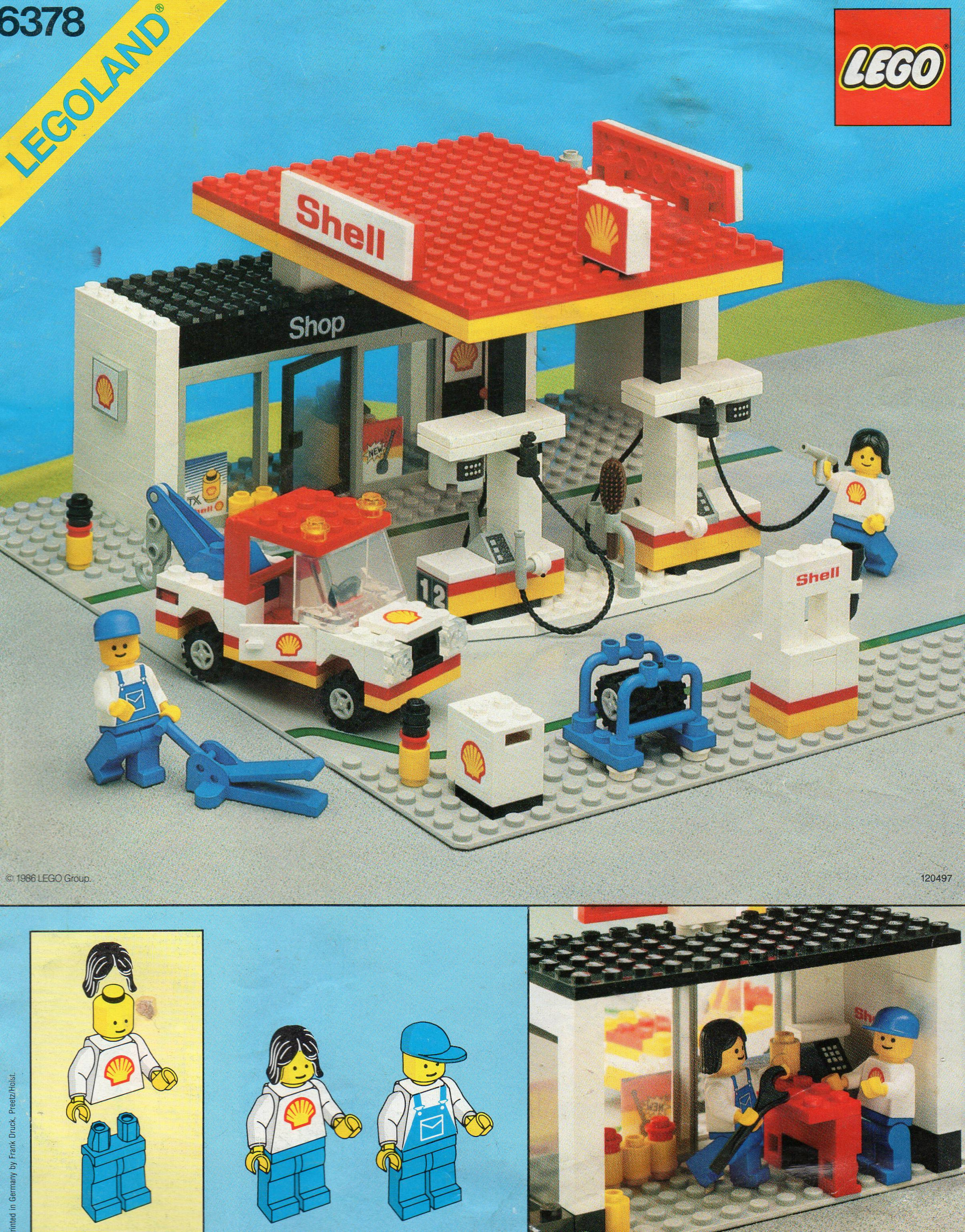 6378: LEGO® System Bauanleitung Shell Service Station / Tankstelle –  Klickbricks